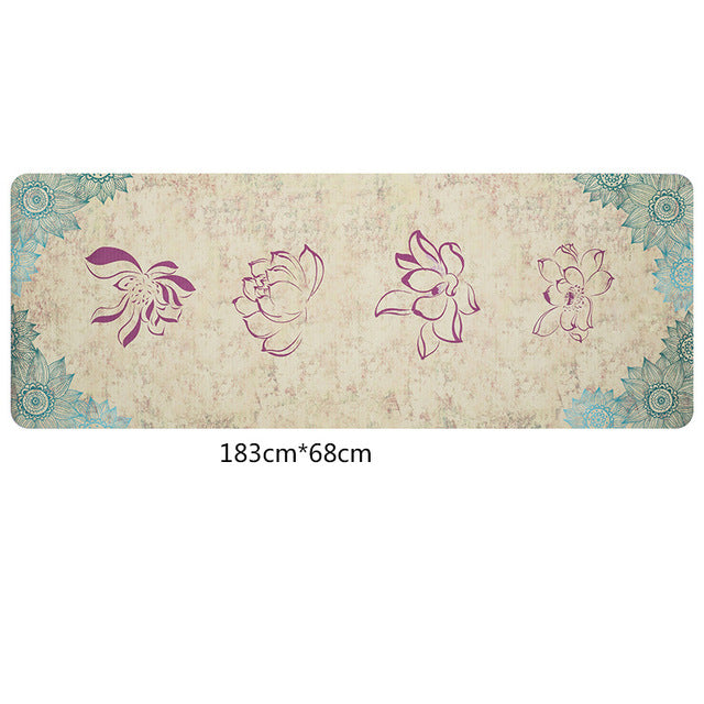 Travel Yoga Mat!  1.5mm Ultra-thin, Eco-Friendly, Natural Rubber.  Beautiful Designs!