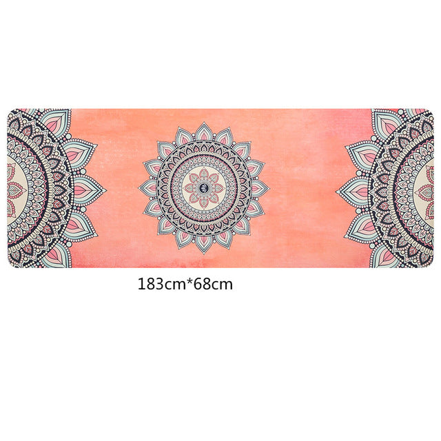 Travel Yoga Mat!  1.5mm Ultra-thin, Eco-Friendly, Natural Rubber.  Beautiful Designs!