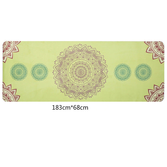 Travel Yoga Mat!  1.5mm Ultra-thin, Eco-Friendly, Natural Rubber.  Beautiful Designs!