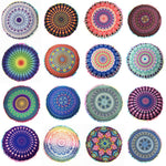 Homing Mandala Elephant Pattern Cushion Cover Yoga Bohemian Tassel Paisley Throw Cozy Pillow Cover Meditation Cushion Decorative