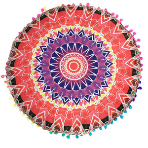Homing Mandala Elephant Pattern Cushion Cover Yoga Bohemian Tassel Paisley Throw Cozy Pillow Cover Meditation Cushion Decorative