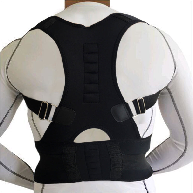 Medical Grade Adjustable Magnetic Back Brace - Relieves Pain, Improves Posture