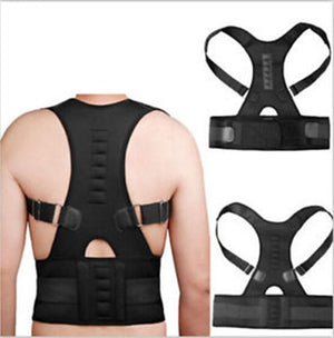 Medical Grade Adjustable Magnetic Back Brace - Relieves Pain, Improves Posture