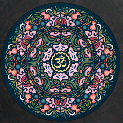 Little Round Yoga Mat Suede Natural Rubber Yoga Cushion Meditation Pad - 60*60cm*3mm