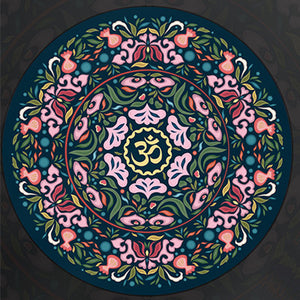 Little Round Yoga Mat Suede Natural Rubber Yoga Cushion Meditation Pad - 60*60cm*3mm