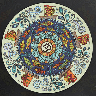 Little Round Yoga Mat Suede Natural Rubber Yoga Cushion Meditation Pad - 60*60cm*3mm