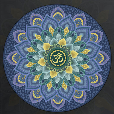 Little Round Yoga Mat Suede Natural Rubber Yoga Cushion Meditation Pad - 60*60cm*3mm
