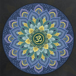 Little Round Yoga Mat Suede Natural Rubber Yoga Cushion Meditation Pad - 60*60cm*3mm