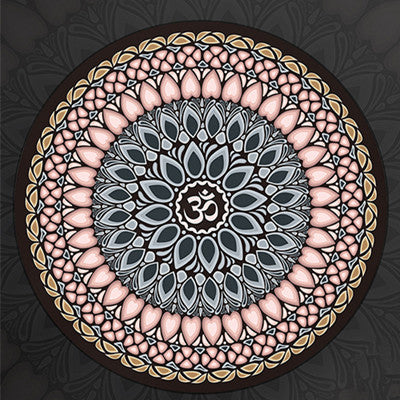 Little Round Yoga Mat Suede Natural Rubber Yoga Cushion Meditation Pad - 60*60cm*3mm