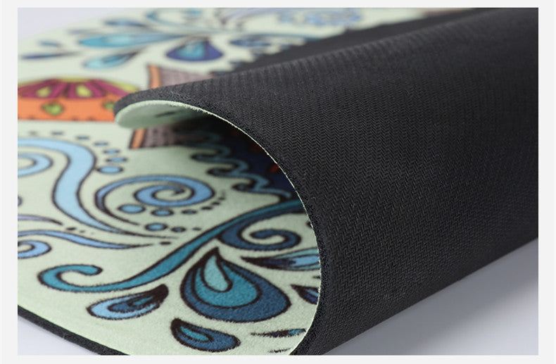 Little Round Yoga Mat Suede Natural Rubber Yoga Cushion Meditation Pad - 60*60cm*3mm