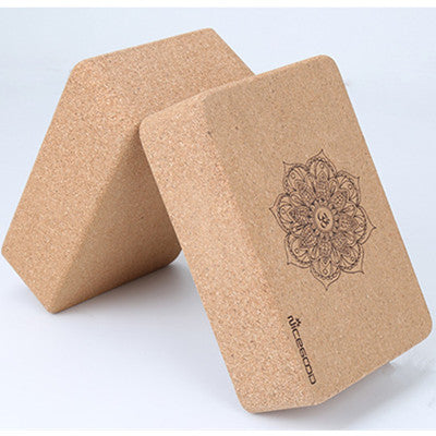 2 Pcs - Natural Cork Yoga Block - Eco-Friendly