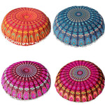 80*80cm Large Mandala Floor Pillows Round Bohemian Meditation Cushion Cover Ottoman Pouf 2AU30