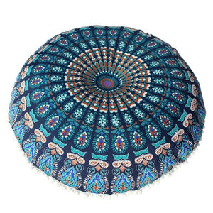80*80cm Large Mandala Floor Pillows Round Bohemian Meditation Cushion Cover Ottoman Pouf 2AU30