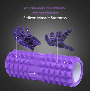 JUFIT 33x13cm EVA foam Crescent-shaped Yoga Roller Massage Roller