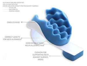Head and Neck Tension Release Pillow - Pain Relief - Correct Cervical Posture