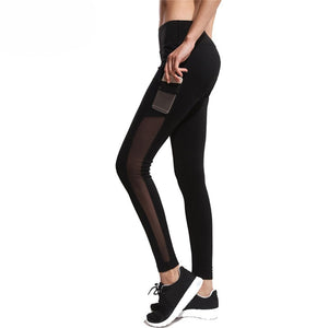 Pockets Yoga  Slim Mesh Ladies Leggings