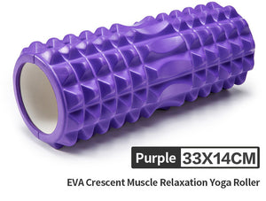 JUFIT 33x13cm EVA foam Crescent-shaped Yoga Roller Massage Roller