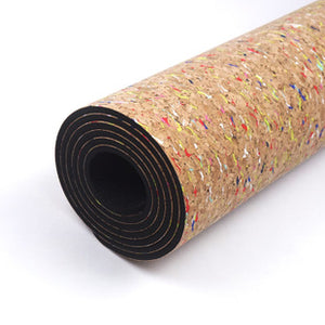 Colorful Cork Natural Rubber Yoga Mat - 5MM 183*61CM