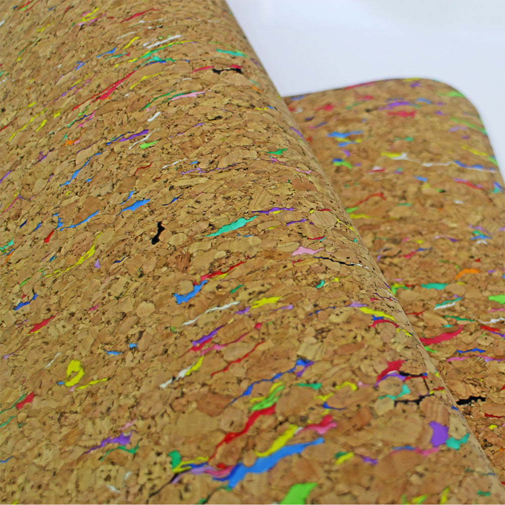 Colorful Cork Natural Rubber Yoga Mat - 5MM 183*61CM