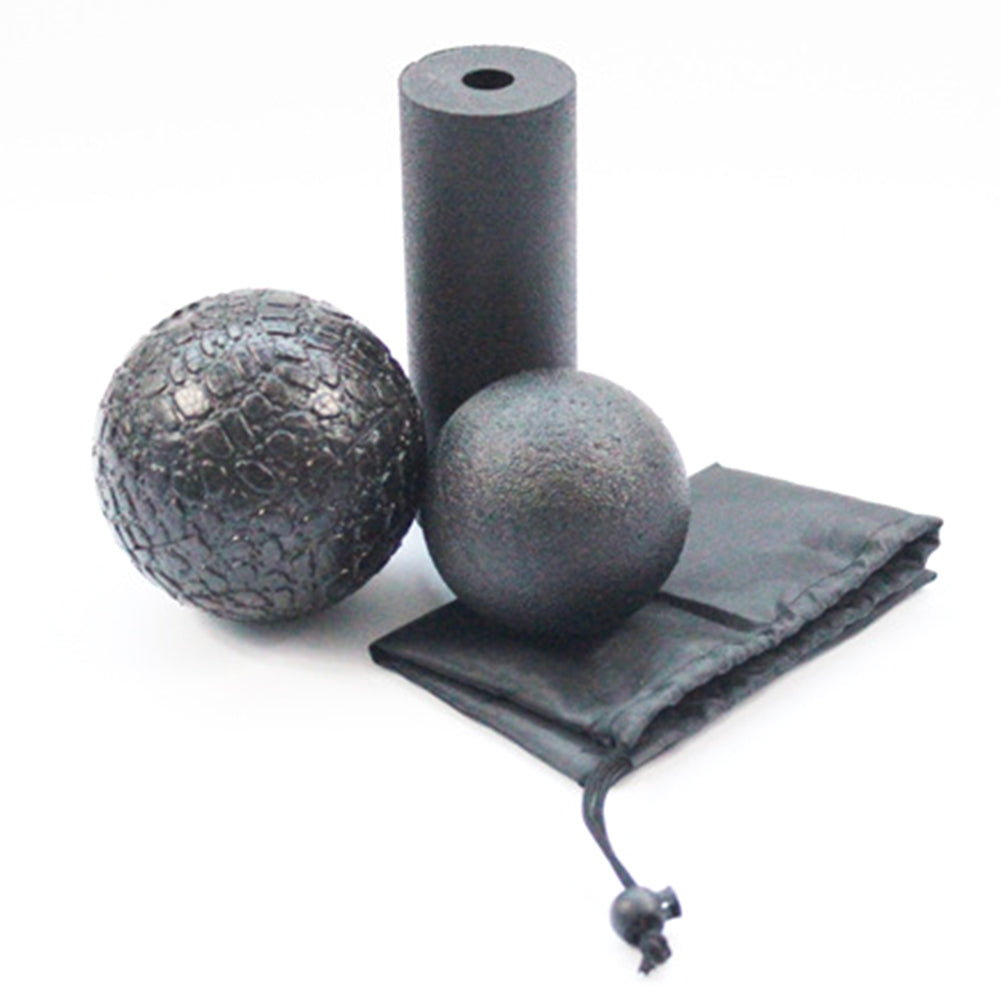 3 in1 Set EPP Hollow Yoga Column Foam Roller Blocks Massage Yoga Ball Gym Pilates Yoga Exercise Fitness Equipment