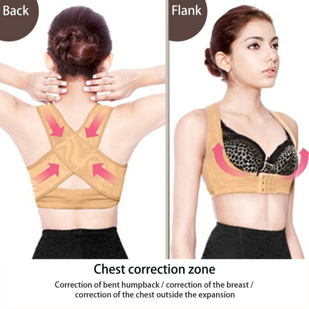 Adjustable Women Elastic Back Support Belt Chest Posture Corrector Shoulder Brace Body Shaper