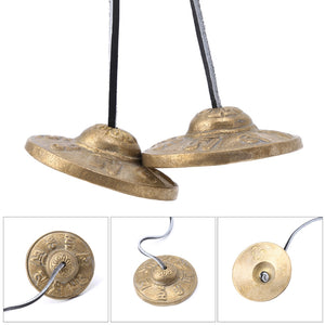Handcrafted Tibetan Meditation Tingsha Cymbal Bell with Buddhist Symbols
