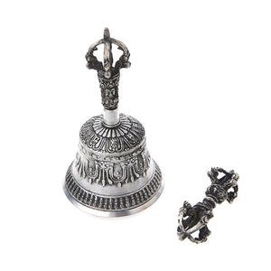 Handcrafted Tibetan Meditation Singing Bell with Dorje Vajra Practice Tool