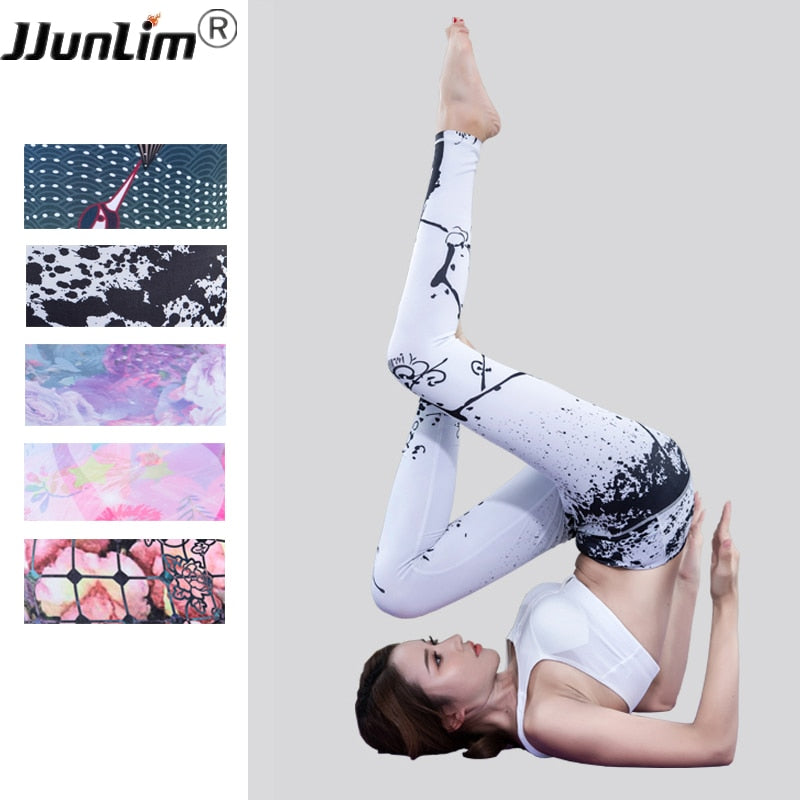 Creative Design Yoga Pants High Waist Yogini Leggings Stretch