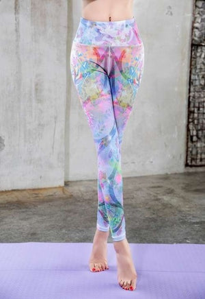Creative Design Yoga Pants High Waist Yogini Leggings Stretch