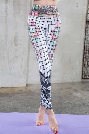 Creative Design Yoga Pants High Waist Yogini Leggings Stretch