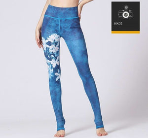 Printed Yogini Yoga Pants Women High Waist Yoga Leggings