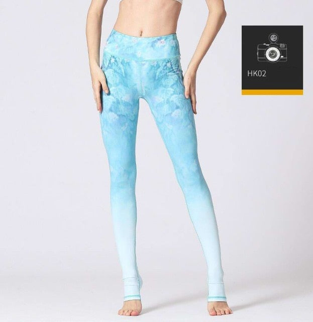 Printed Yogini Yoga Pants Women High Waist Yoga Leggings