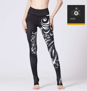 Printed Yogini Yoga Pants Women High Waist Yoga Leggings