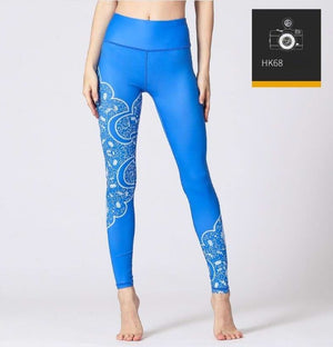 Printed Yogini Yoga Pants Women High Waist Yoga Leggings