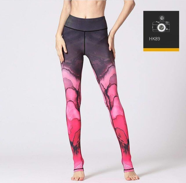 Printed Yogini Yoga Pants Women High Waist Yoga Leggings