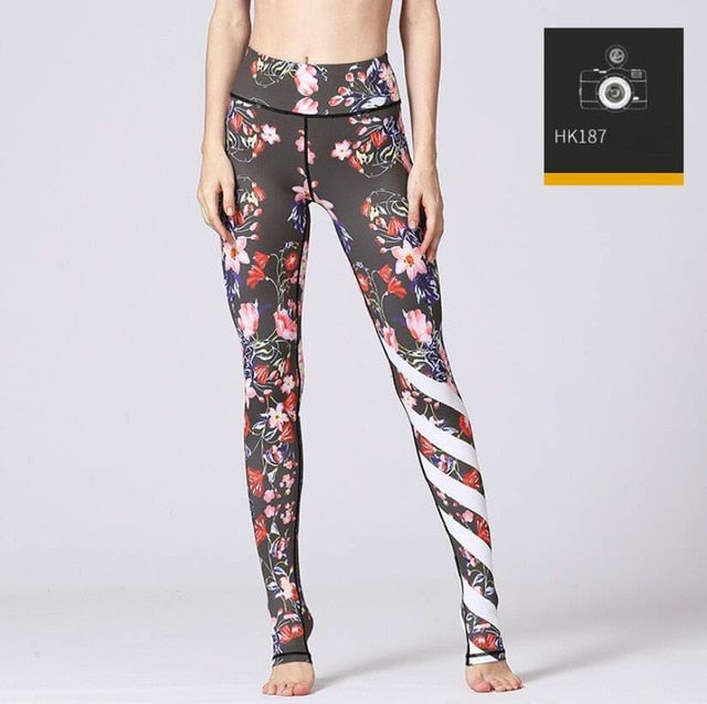 Printed Yogini Yoga Pants Women High Waist Yoga Leggings