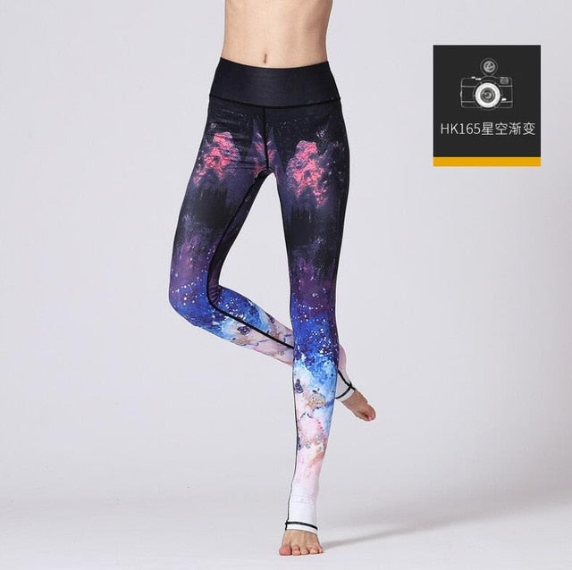 Printed Yogini Yoga Pants Women High Waist Yoga Leggings