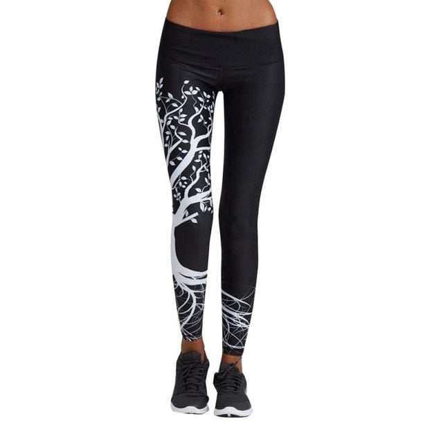 Tree-dom  Yoga Pants Black on white or White on black