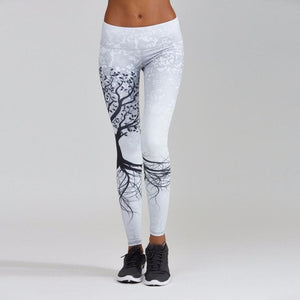 Tree-dom  Yoga Pants Black on white or White on black