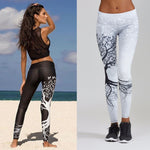 Tree-dom  Yoga Pants Black on white or White on black