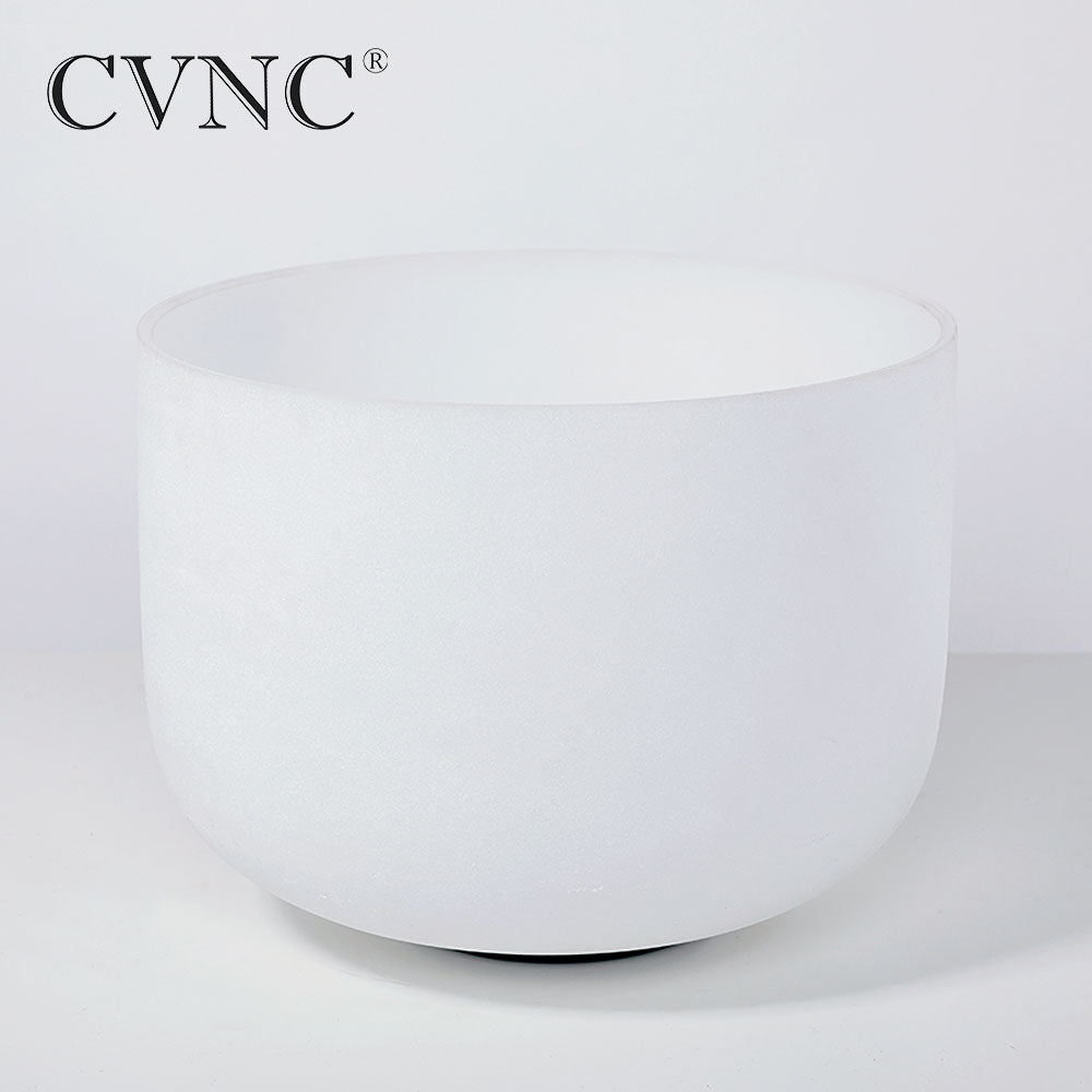 10" Note E Solar plexus  Chakra Frosted Quartz Crystal Singing Bowl