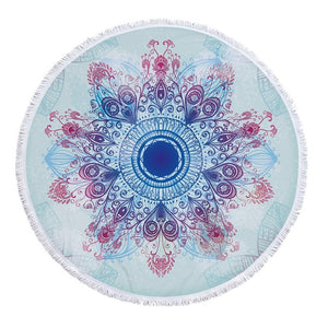 Mandala round Fringe Beach Towel Yoga Mat