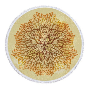 Mandala round Fringe Beach Towel Yoga Mat