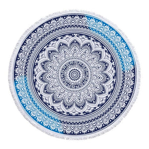 Mandala round Fringe Beach Towel Yoga Mat