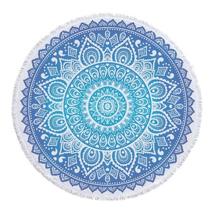 Mandala round Fringe Beach Towel Yoga Mat
