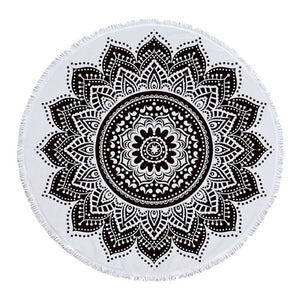 Mandala Fringe Beach Towel Yoga Mat