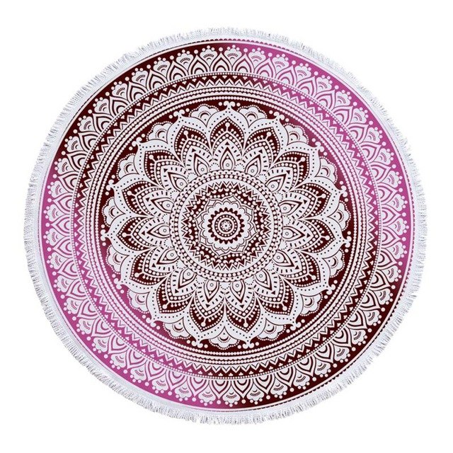 Mandala Fringe Beach Towel Yoga Mat