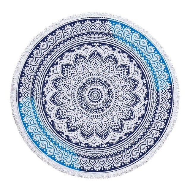 Mandala Fringe Beach Towel Yoga Mat